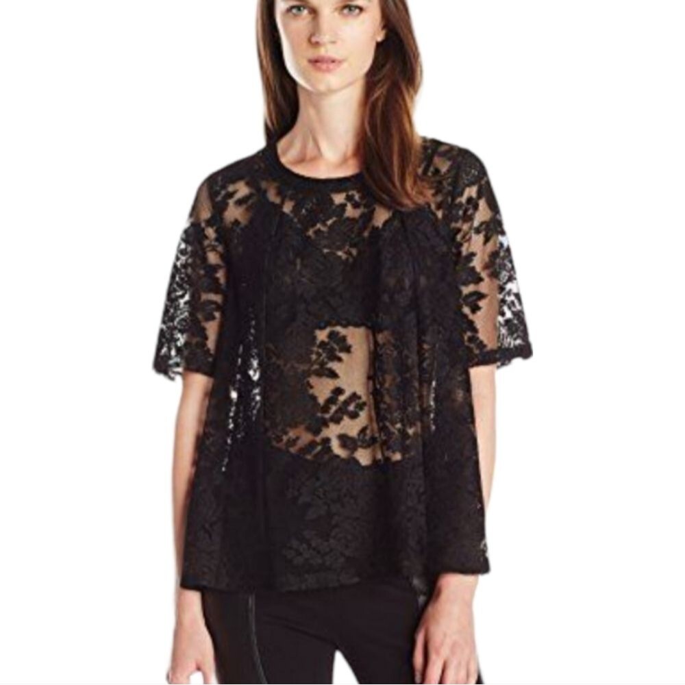 BCBGENERATION Floral Lace Openback‎ Top Size XSMALL